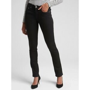 Gap Mid Rise Classic Straight Jean-Black Wash-Size 29
